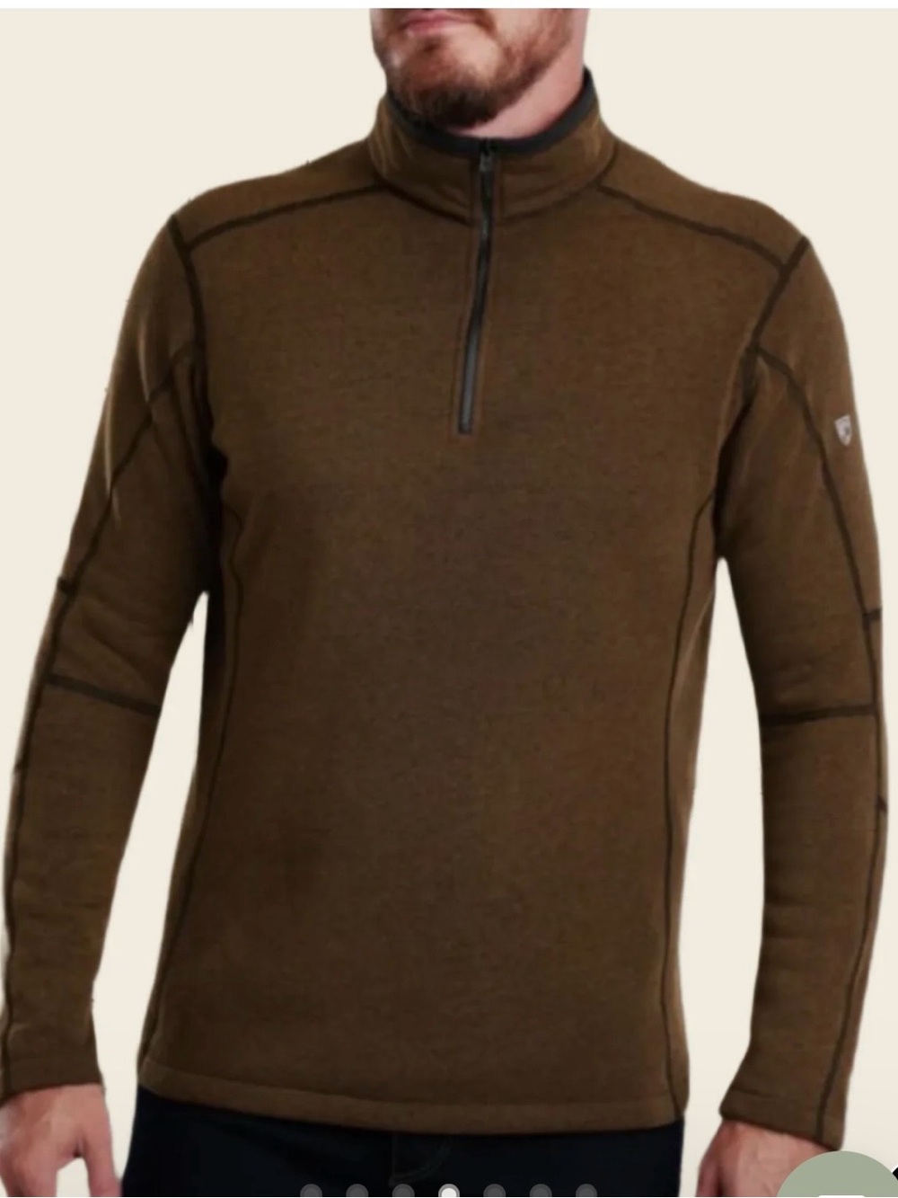 Kuhl- SCHEELS Men's Brown Quarter-Zip Pullover **WORN 1 TIME**